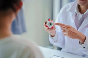macular-degeneration-explanation-to-patient-using-glasses
